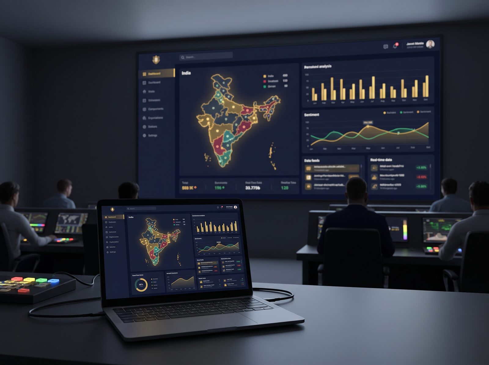 Election war room dashboard